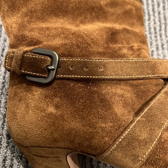 Prada open toe suede platform boots - Picture 7 of 8